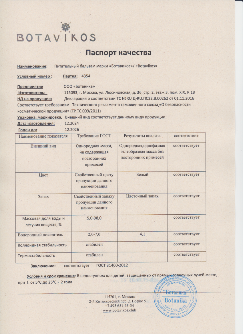 Паспорт №122024